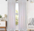 JYFLZQ White Iridescent Sequin Backdrop Curtains 4ft x 8ft 2 Panel Glitter Photo Booth Backdrops Sparkly Photography Background Drapes for Parties Wedding Bridal Showers