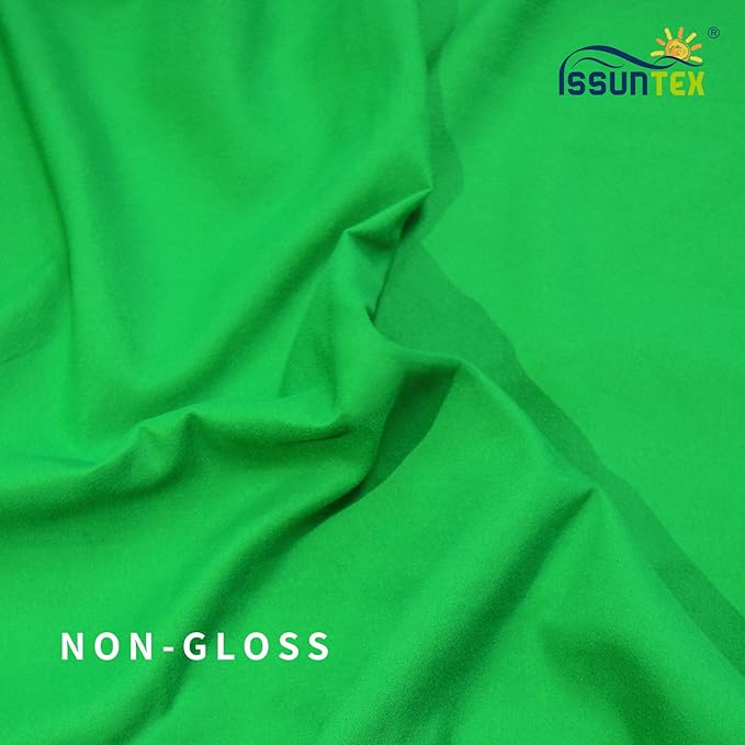 ISSUNTEX 10X20 ft Background Muslin Backdrop, Photo Studio, Collapsible High Density Screen for Video Photography and Television-Green