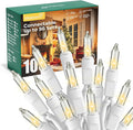 Minetom LED Clear White Christmas String Lights, 100 Count 33 Feet LED Christmas Lights Bulb, Christmas Decorations Indoor, Christma Tree Lights for Indoor Outdoor Xmas Wedding Party Festival