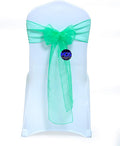 MDS Pack of 150 PCS Organza Chair Sashes Wider Dining Chair Bows Ribbon Tie Back for Wedding Party Birthday Bridal Shower Reception Event Banquet Home Chair Cover Decoration - Mint