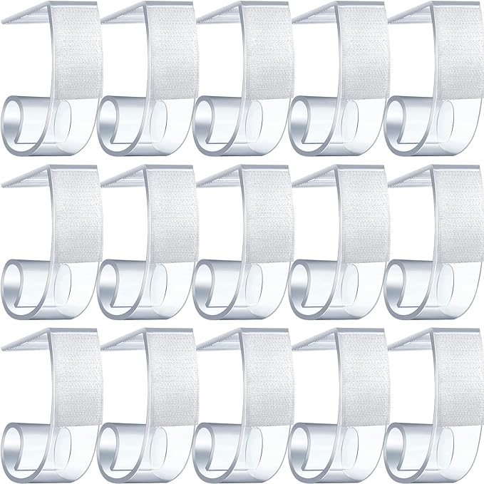 Boao 50 Packs Table Skirt Cover Clips Plastic Tablecloth Clips for Outdoor Party Dining Home 1 3/5 to 1 4/5 Inches