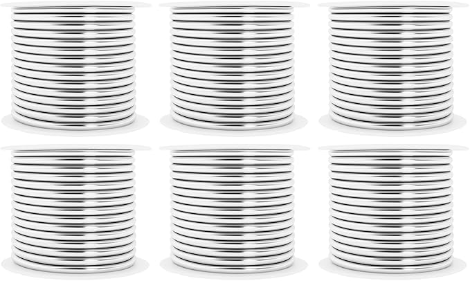 Mandala Crafts 10 Gauge Anodized Aluminum Craft Wire for Jewelry Making - 120 FT Colored Flexible Silver Combo Wire - Bendable for Bonsai Armature Crafting Sculpting