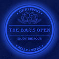 Custom LED Bar Sign – Personalized Color Changing Wall Light – Illuminated Decor for Backyard Patio, Home Bar, Kitchen & Man Cave (Open Bar, 12 INCHES)