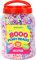 8050+ pcs pastel pony beads bulk 10 colors, main product view