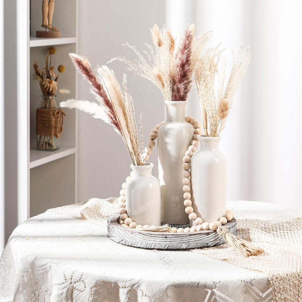 coffee table decor set, gray white, package contents