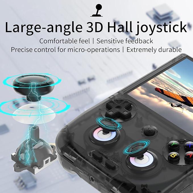 RG406V Handheld Game Console Preloaded Games RG 406V 4-inch IPS Multi-touch Screen Retro Game Console 128G UFS2.2 Android 13 Retro Emulator RG406V 5500mAh Battery 1080p DP Output WIFI Bluetooth Black