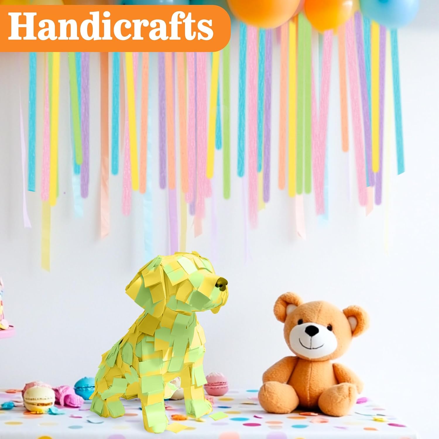 MAQIHAN Pastel Crepe Paper Streamers - 6 Rolls 492ft Crepe Paper Valentine's Easter Mother's Day Anniversary Graduation Mermaid Party Spring Themed Wedding Baby Shower Brithday Party Decor Streamers