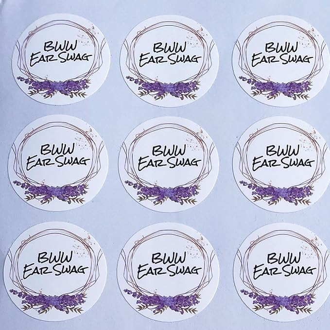 Custom Stickers for Weddings, Birthdays & Businesses - Personalized Labels with Your Logo - Waterproof, Fade and Heat Resistant - Pack of 100-1000 (Wreath H, 3.5 Inch)