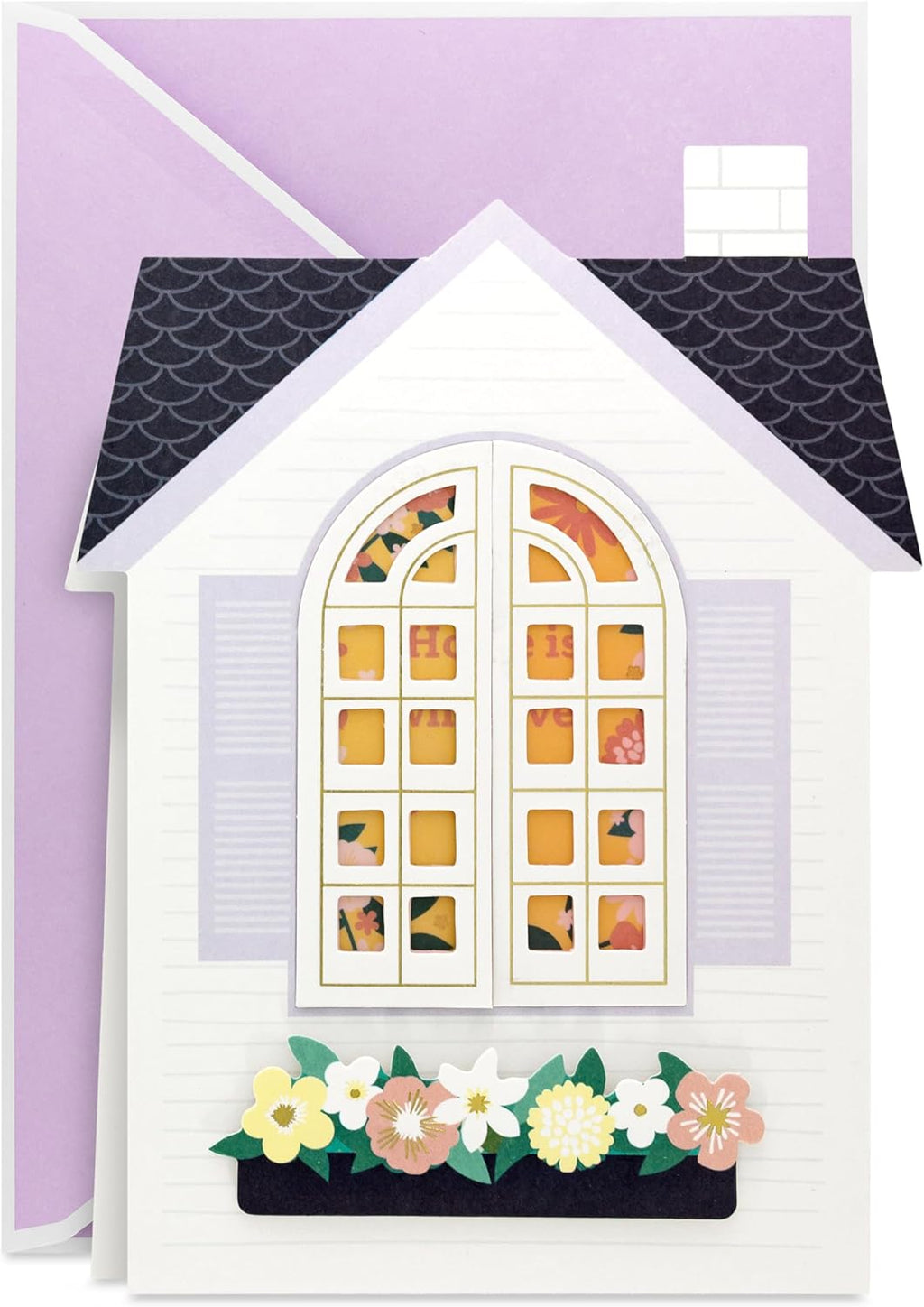 Hallmark Paper Craft Mother's Day Card for Mom, Wife, Nana, Mimi (Home Is Wherever You Are) House with Moveable Windows