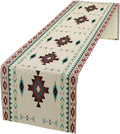 Aztec Table Runner Southwestern Native Vintage Geometric Pattern Table Runner Retro Country Table Dinner Decoration 13x90 Inch