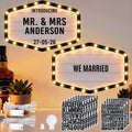 Aurelema 2 Pack 23.6'' LED Wedding Bottle Service Sign, Lighting Entrance Props for Bridal Party, Nightclub Reception Light up Signs with Letters Waterproof Engagement Banquet Birthday(Classic,Black)