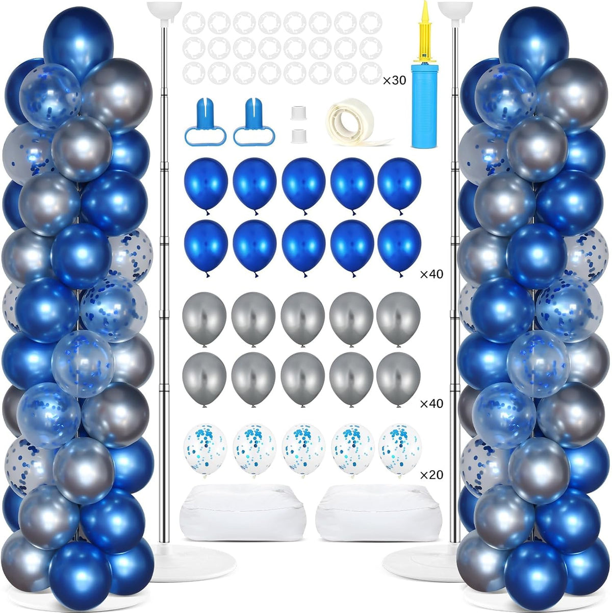 2 sets adjustable balloon column stand kit with, main product view