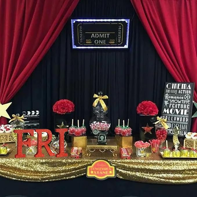 TONIFUL 8 Inch Red Glitter Letter F Table Centerpiece A-Z Red Birthday Party Decorations,Red Alphabet F for Birthday,Chrismas,Graduation,Bridal Shower,Wedding,Anniversary Party Supplies