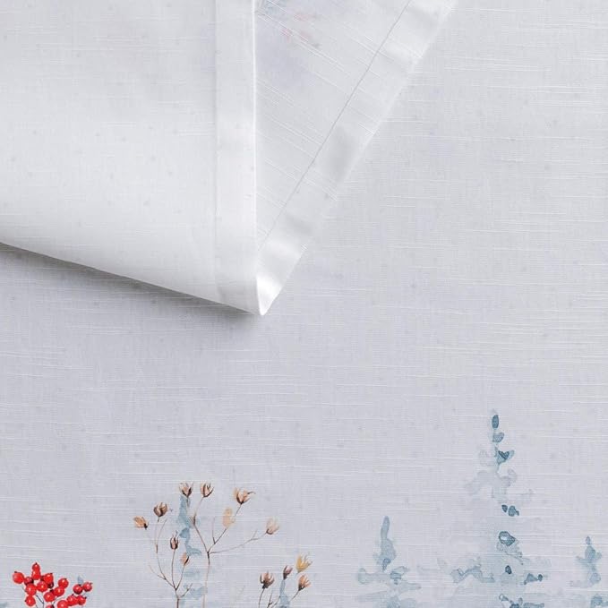 Maison d' Hermine Table Runner 100% Cotton Single Layer Table Runners 48 inches Long Decorative for Home Kitchen Dining Party Baby Shower Wedding Bridal Shower (Morzine, 14.50" x 48")