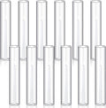 Treela 6 Pcs 2.5" W x 14" H Hurricane Candle Holder Sleeve Bottomless Glass Cylinder Candleholder Sleeve Tall Candle Glass Cover Clear Open Ended Shade Chimney Tube Cover for Pillar Taper Lamp