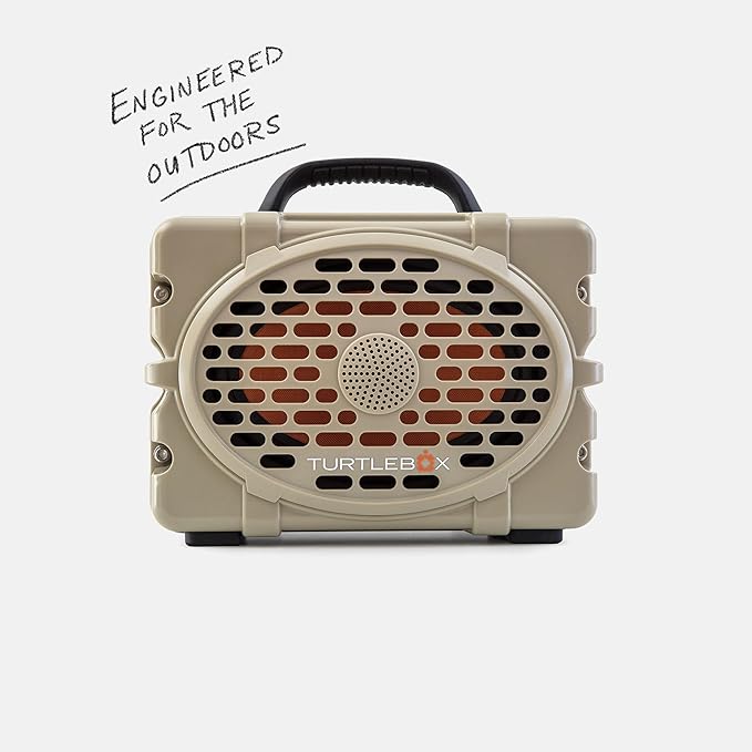 Turtlebox Original Gen 3: Portable Outdoor Bluetooth Speaker – Ultra-Loud (120dB), Waterproof (IP67), Rugged, Impact-Resistant, 3-Day Battery | Party Mode: Unlimited Pairing Stereo, Tan/Burnt Orange