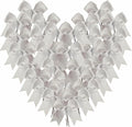 36pcs 4-1/2" Metallic Silver Bows with Twist Ties for Gift Wrapping Packing Christmas Decoration (4.5",Silver)