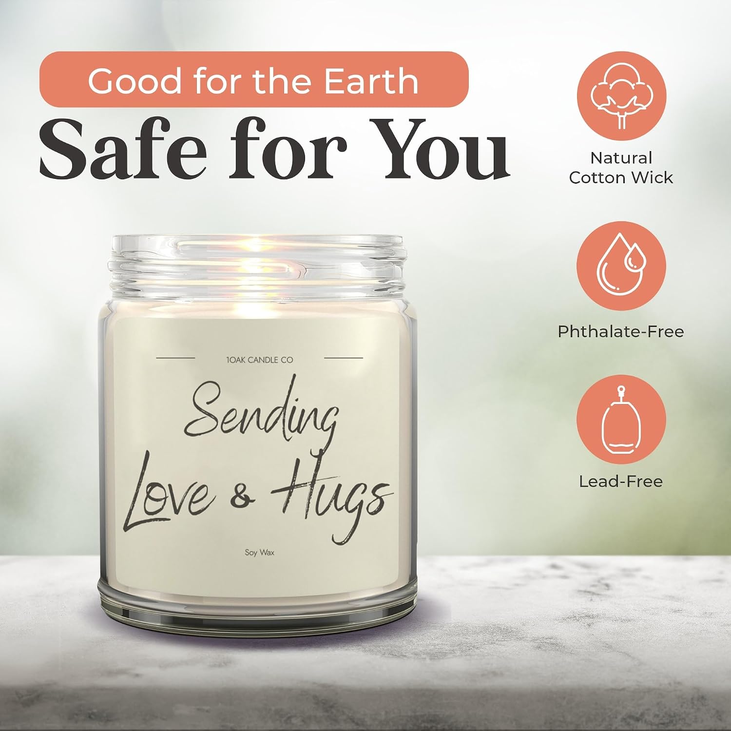 1OAK Big Hug Candle - Grief Gifts - Thinking of You Gifts for Women - Sympathy Gift - Condolence Gift - Sympathy Candle - Cheer Up - Vanilla Soy Candles