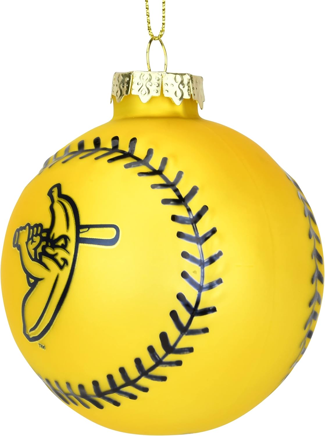 Tree Buddees x Savannah Bananas Yellow Baseball Shaped Glass Official Banana Ball Ornament - Limited Collectors Edition (Banana Ball) Discontinued in 2025