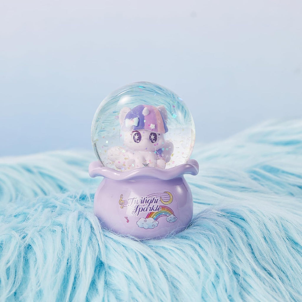 MINISO My Little Pony Crystal Ball Series Blind Box Collectible, Glittering Snow Globe Display Model for Room Decor & Birthday Gifts, Random Design (Single Box)