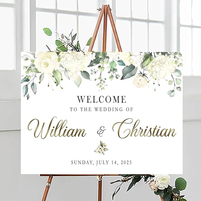 Welcome To Our Wedding Sign, Custom Wedding Welcome Sign, Easel Stand For Wedding Sign, Engagement Yard Sign, Rustic Wedding Decorations For Ceremony