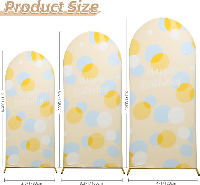 Wedding Arch Cover 6.6FT Spandex Arch Backdrop Cover Stretchy Backdrop for Wedding Birthday Party Decoration Baby Shower