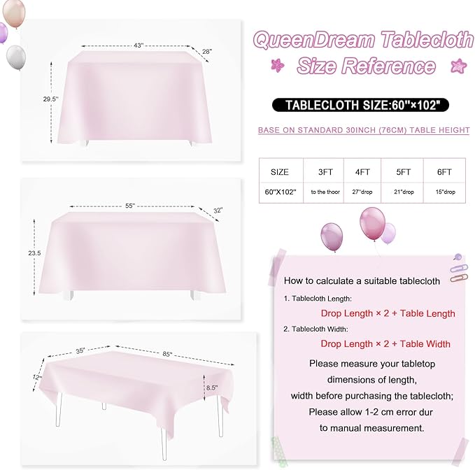 QueenDream Iridescent White Sequin Tablecloth 60 x102 Inch Mermaid Rectangle Tablecloth Overlay for Wedding Birthday Parties Decorations