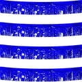 4 Pack Royal Blue Total 40 Feet Foil Fringe Garland Metallic Tinsel Banner Wall Hanging Drapes Parade Float Skirting Decorations for Trailer Mardi Gras Party Birthday Wedding Baby Shower
