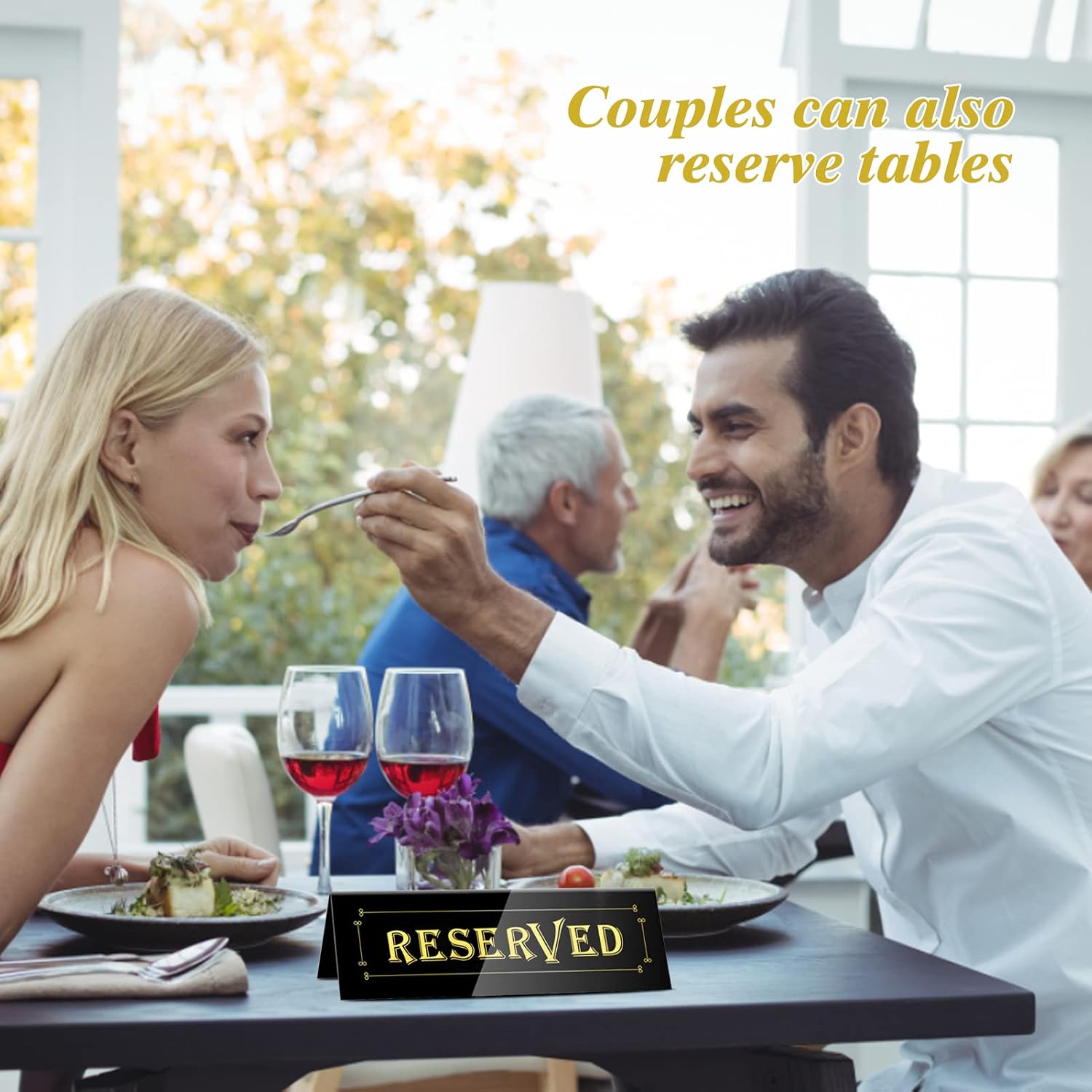 WATHFKCU 20PCS Acrylic Reserved Table Tent Signs, Reservation Seat Signs for Wedding, Restaurant, Office, Meeting Chairs