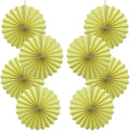 Yellow Hanging Paper Fans,Yellow Accessories Paper Decorations for Party,Color Party Decorations,Bee Themed Classroom Decor,12in Hanging Paper Fans 30 Color DIY Set （Light Yellow）