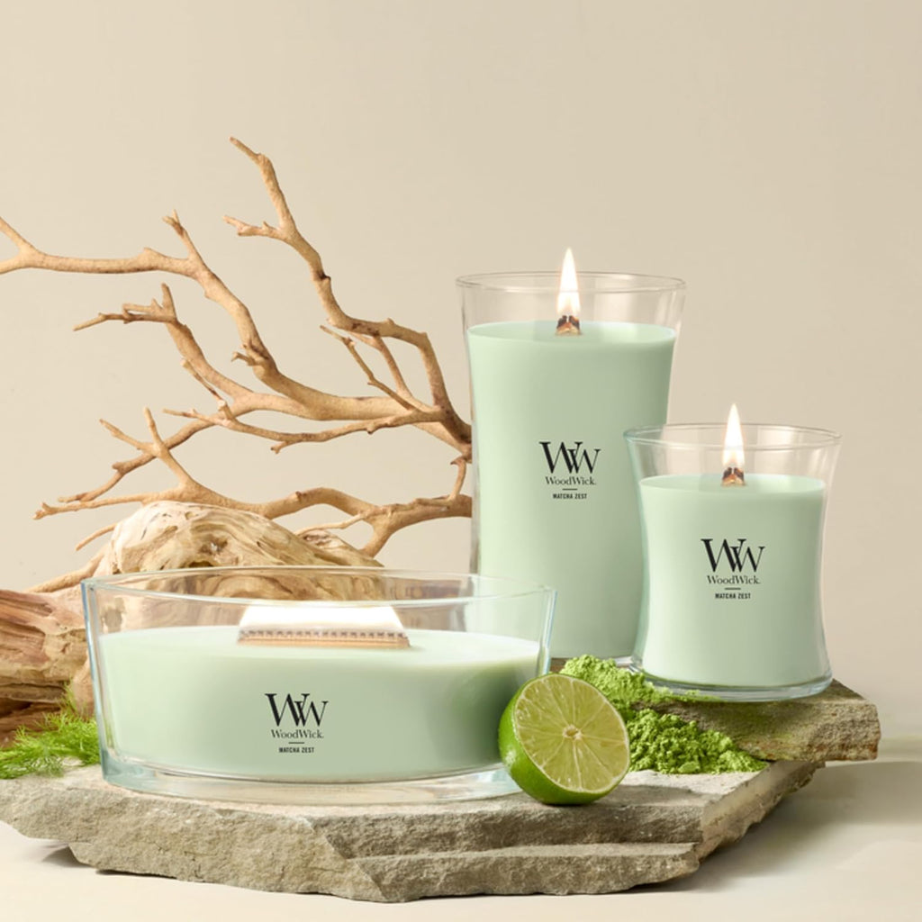 Woodwick Matcha Zest Medium Hourglass Candle