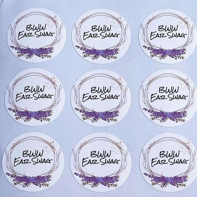 Custom Stickers for Weddings, Birthdays & Businesses - Personalized Labels with Your Logo - Waterproof, Fade and Heat Resistant - Pack of 100-1000 (Wreath O, 3 Inch)