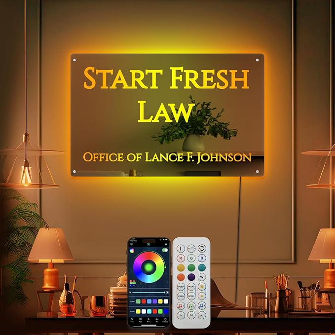 Custom Light up Mirror Signs for Business with Remote, Large Personalized Mirror Logo Led Sign for Office Storefront, Color Changing Customized Neon Sign Logo Banners for Enhanced Branding Slogan