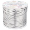 BENECREAT 15 Gauge 220Feet Soft Aluminum Wire Anodized Jewelry Craft Making Beading Floral Colored Aluminum Craft Wire for Gem Wrapping, Jewelry Craft Making - Silver