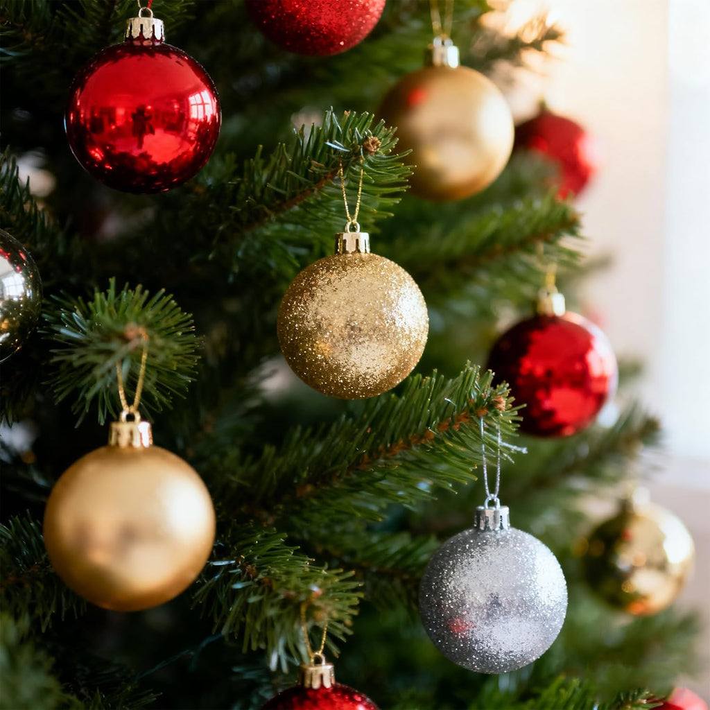 24ct Blue Christmas Ball - 1.18 Inch Shatterproof Christmas Tree Decoration Ornaments Hanging Ball for Xmas Tree, Holiday, Wedding, Party