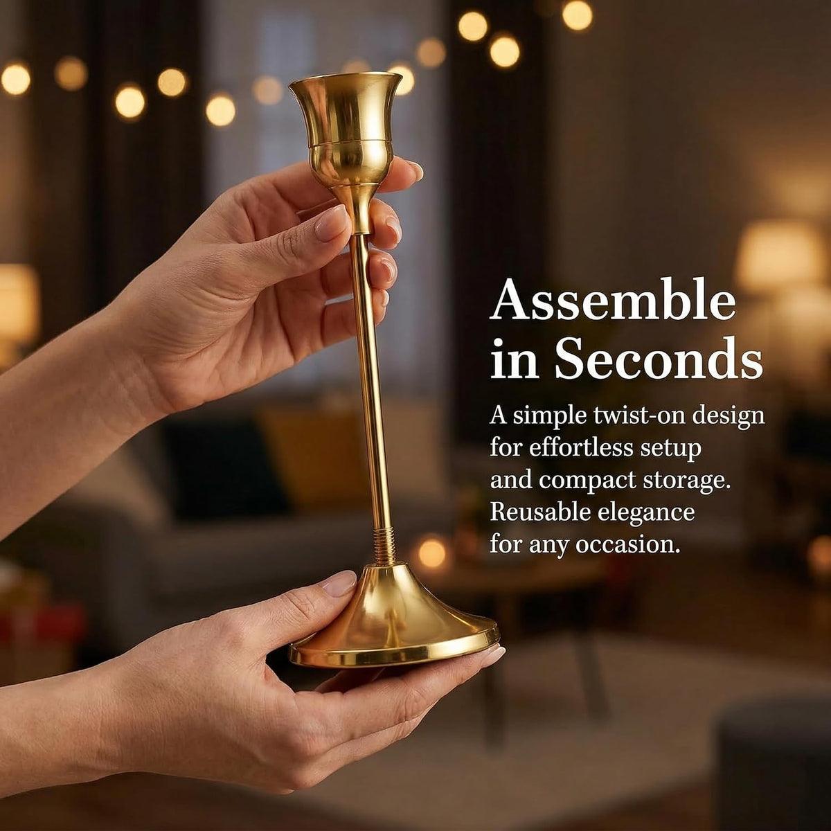 12PCS Candle Holders Vintage Centerpiece Candlestick Holder
