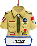 Personalized Boy Scout Uniform Christmas Ornament 2026 | Xmas Tree Decoration for Male Scout | Unique First Scouting Keepsake Gift | Custom Name & Year - Free Customization