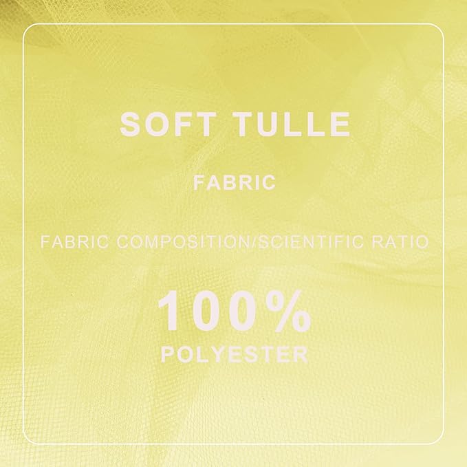 Baby Maize Tulle Fabric Roll Spool Bolt (54 Inch by 40 Yards) Large Tulle Wedding Party Decoration, Tutu Skirt, Table Runner, Gift Wrapping, Bridal Shower, Soft & Drape (Baby Maize)