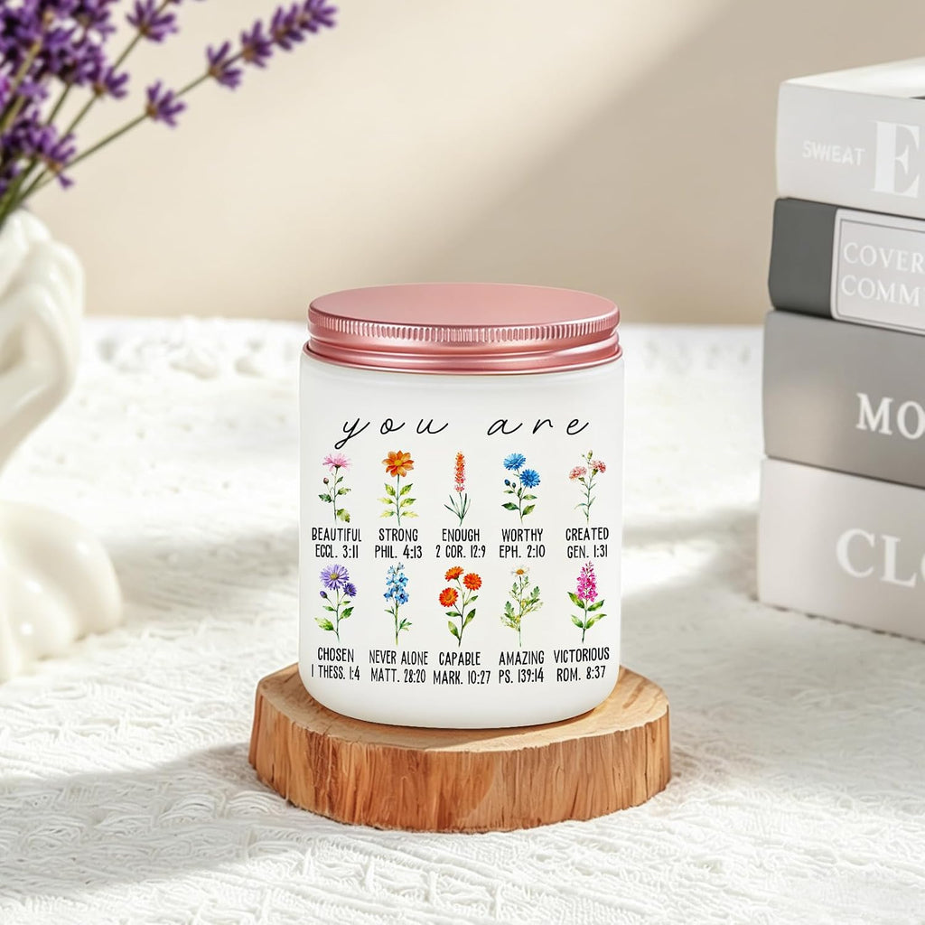 Christian Gifts for Women, Friend, Inspirational Religious Gifts for Women, Friend, Unique Christian Candle Gift