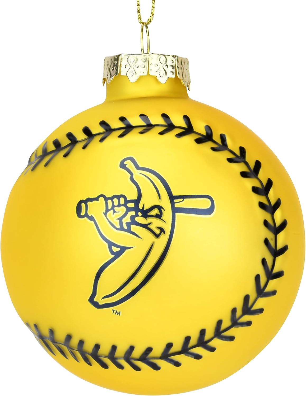 Tree Buddees x Savannah Bananas Yellow Baseball Shaped Glass Official Banana Ball Ornament - Limited Collectors Edition (Banana Ball) Discontinued in 2025