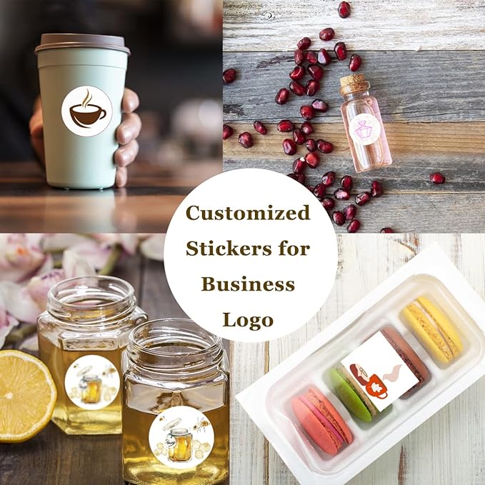 Custom Stickers 70-1000 Personalized Labels for Birthday Party Wedding, Customized Stickers for Business Logo(2-Oval)