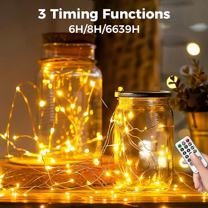 btfarm Fairy Lights Plug in with Remote, 660FT 2000 LED Outdoor Twinkle Lights Waterproof with Timer, 8 Modes Indoor String Lights for Bedroom Patio Garden Wedding Christmas Decoration, Warm White