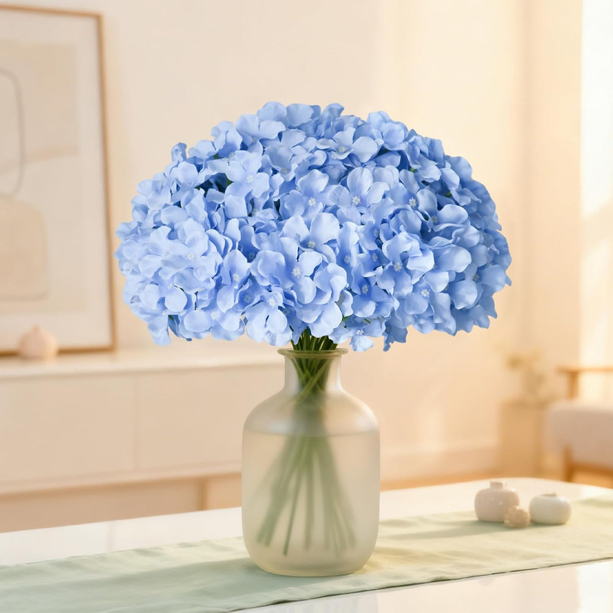 blue hydrangea artificial flowers bulk for home decor, view 9