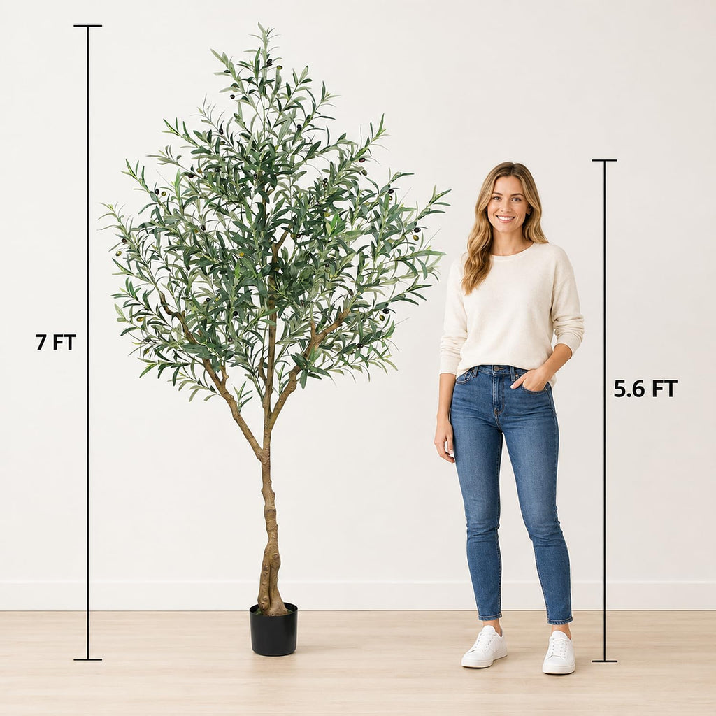 olive trees artificial indoor,7ft tall faux olive tree, package contents