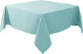 Biscaynebay Square Tablecloth 70x70 Inch-Auqa Blue Card Fabric Table Cover-Folding Table Cloths Linen Water Resistant Washable for Kitchen Dining Picnic Patio Outdoor Party Restaurant Tables
