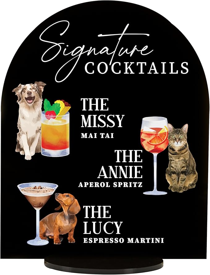 Pet Signature Drink Wedding Signs
