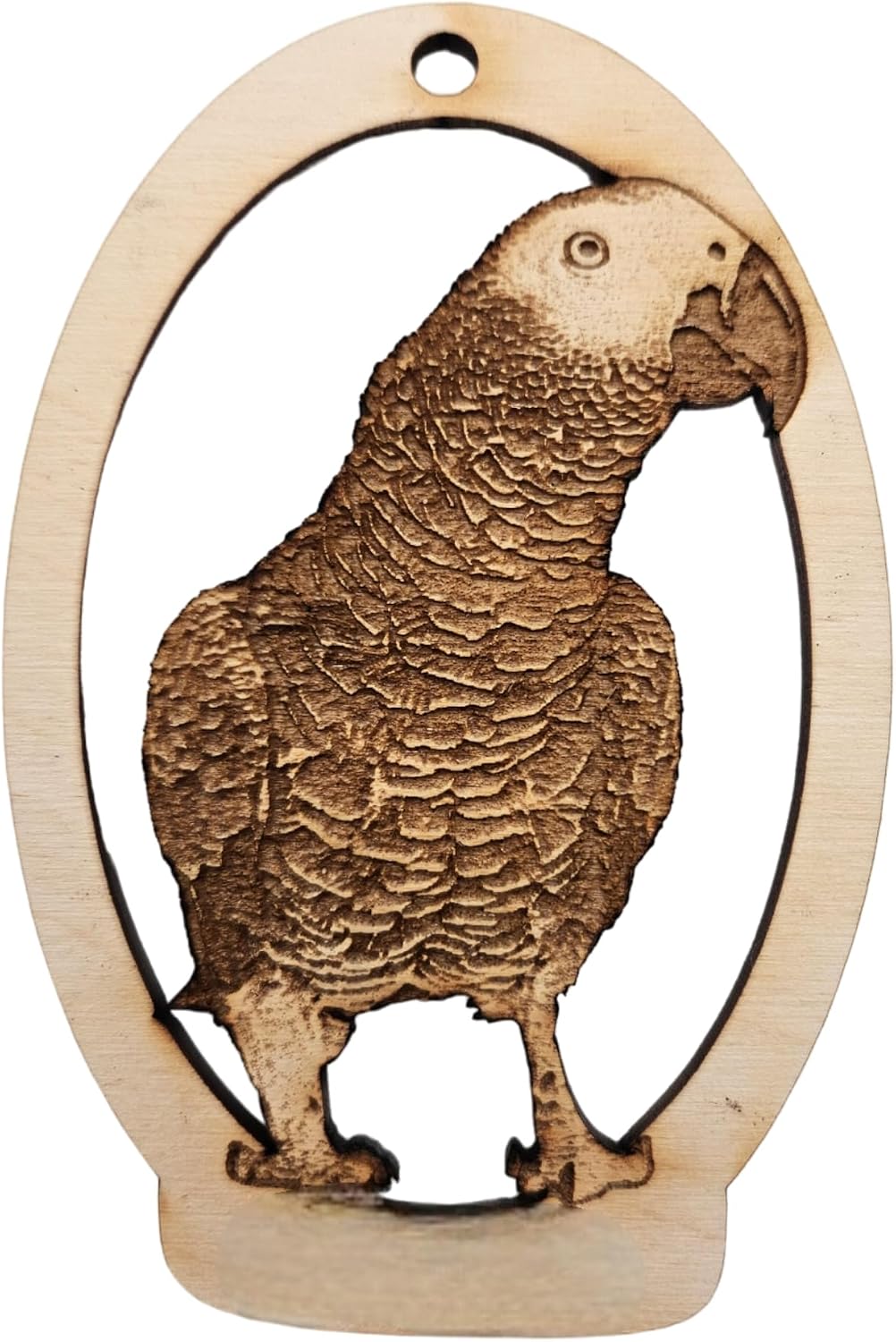 African Grey Parrot Ornament, Bird Lover Keepsake | Gift for Parrot Owner, African Grey Parrot Gift, USA Made