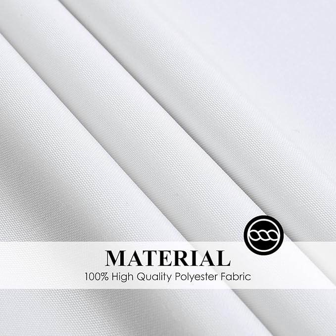 Round Tablecloth 2 Pack 90 Inch White Tablecloths Washable Decorative Linen Polyester Table Clothes Cover for Dining Table Banquets Buffet Parties and Wedding