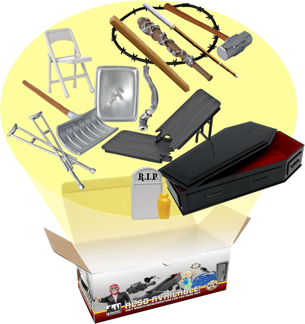 hardcore coffin 15 piece accessory set for wrestling, main product view