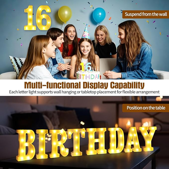Light Up Letters P,LED Sign Marquee Letters 26 Alphabet for Party Birthday Name,Wedding,Christmas Decorations,Personalized Name Sign Letter for Centerpieces Table and Wall Decor